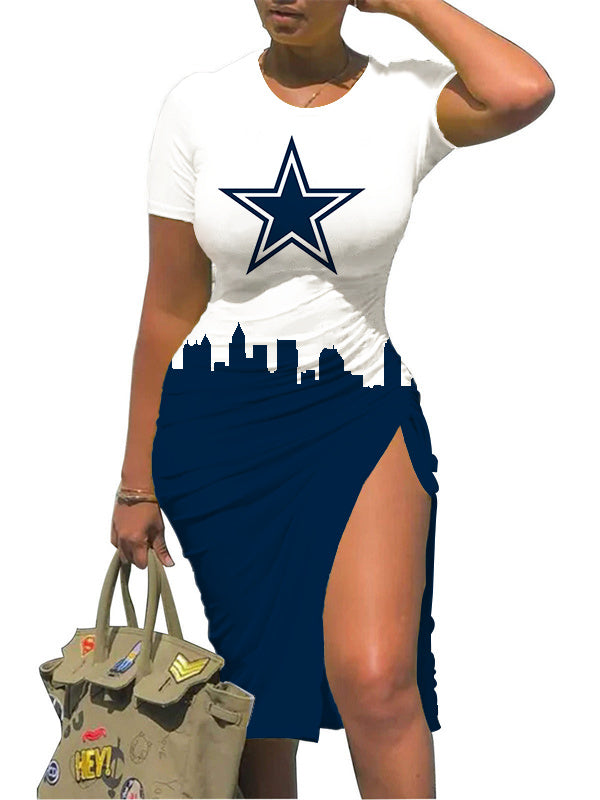 Dallas CowboysWomen's Slit Bodycon Dress - fitnfan
