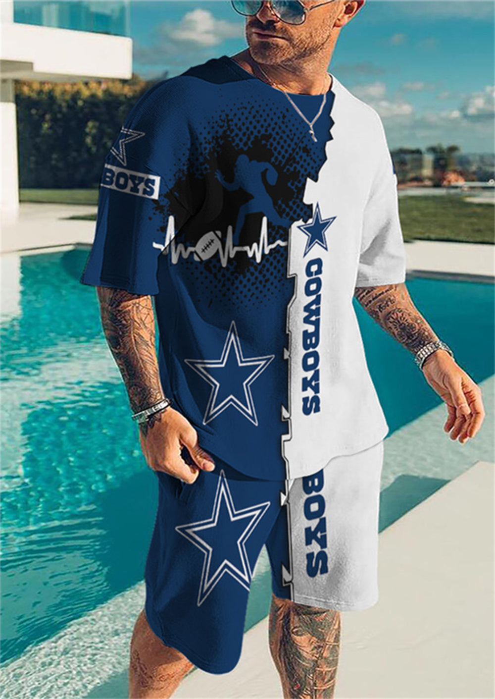 Dallas CowboysLimited Edition Top And Shorts Two-Piece Suits - fitnfan
