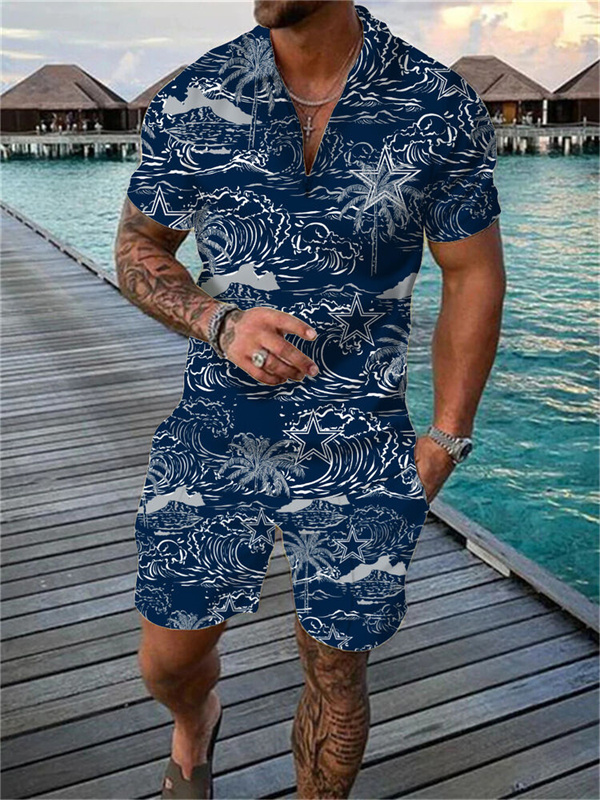 Dallas CowboysLimited Edition Polo Shirt And Shorts Two-Piece Suits - fitnfan