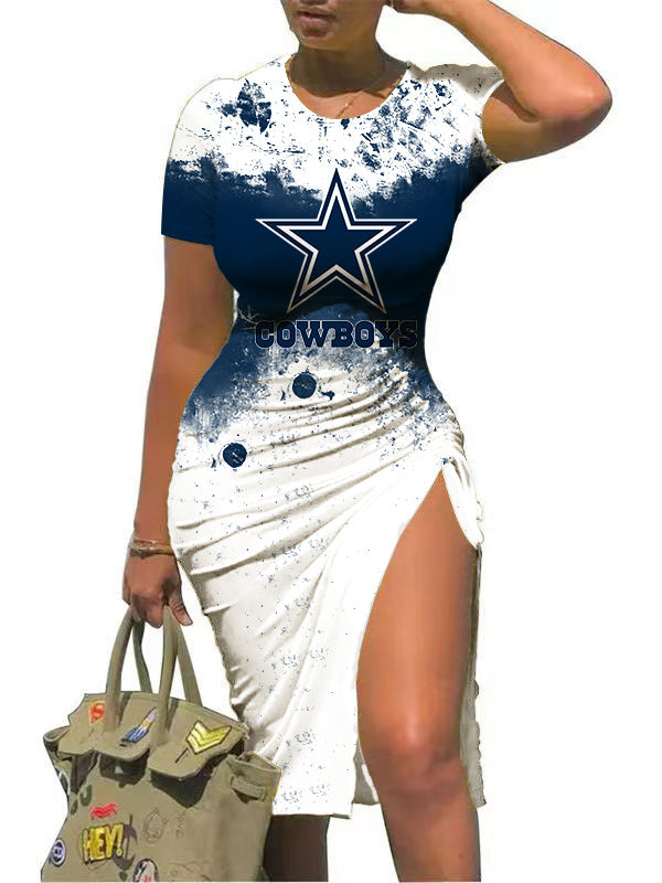 Dallas CowboysWomen's Slit Bodycon Dress - fitnfan