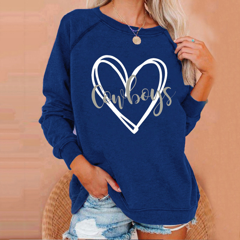 long sleeve printed Pullover-Dallas Cowboys - fitnfan