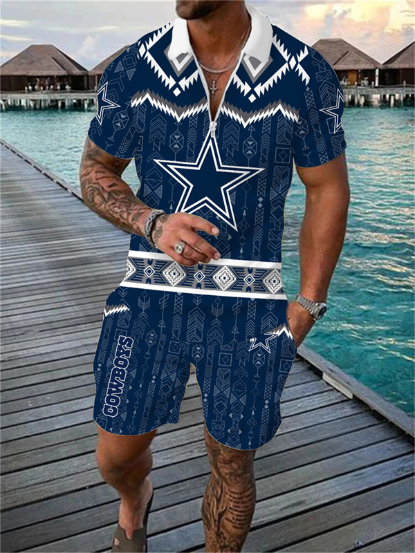 Dallas CowboysLimited Edition Polo Shirt And Shorts Two-Piece Suits - fitnfan