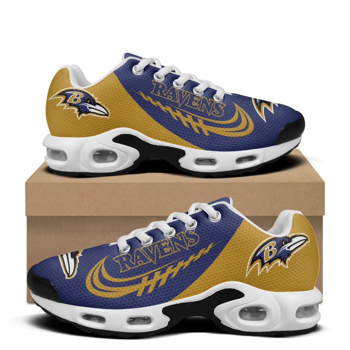 Women’s Casual Sneakers-Baltimore Ravens - fitnfan