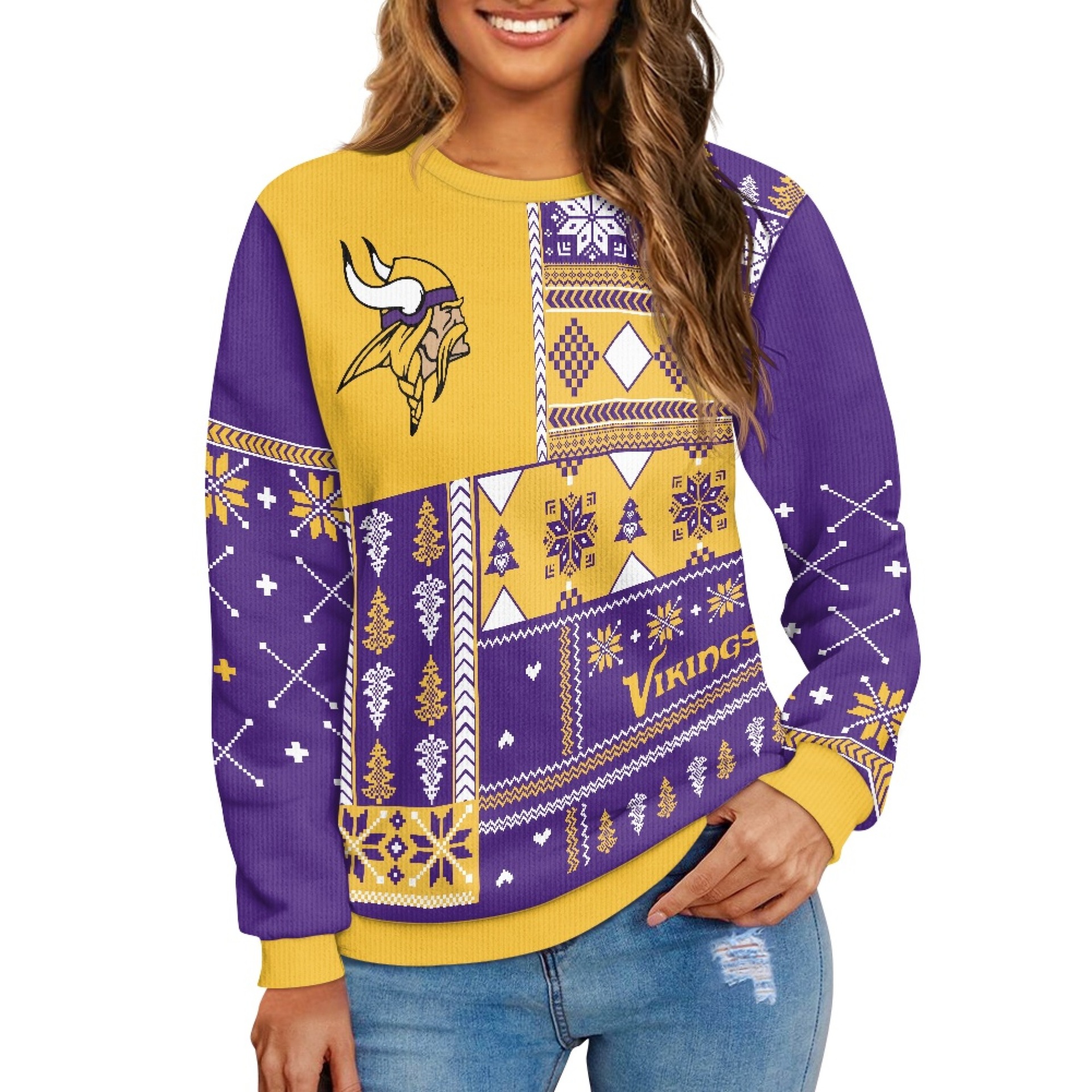 Women's Fashion Sweater-Minnesota Vikings - fitnfan