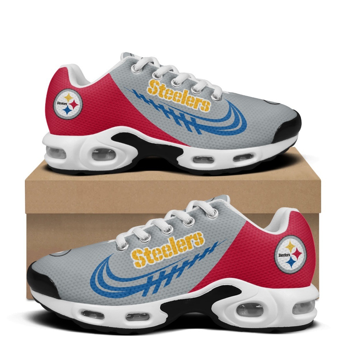 Women’s Casual Sneakers-Pittsburgh Steelers - fitnfan