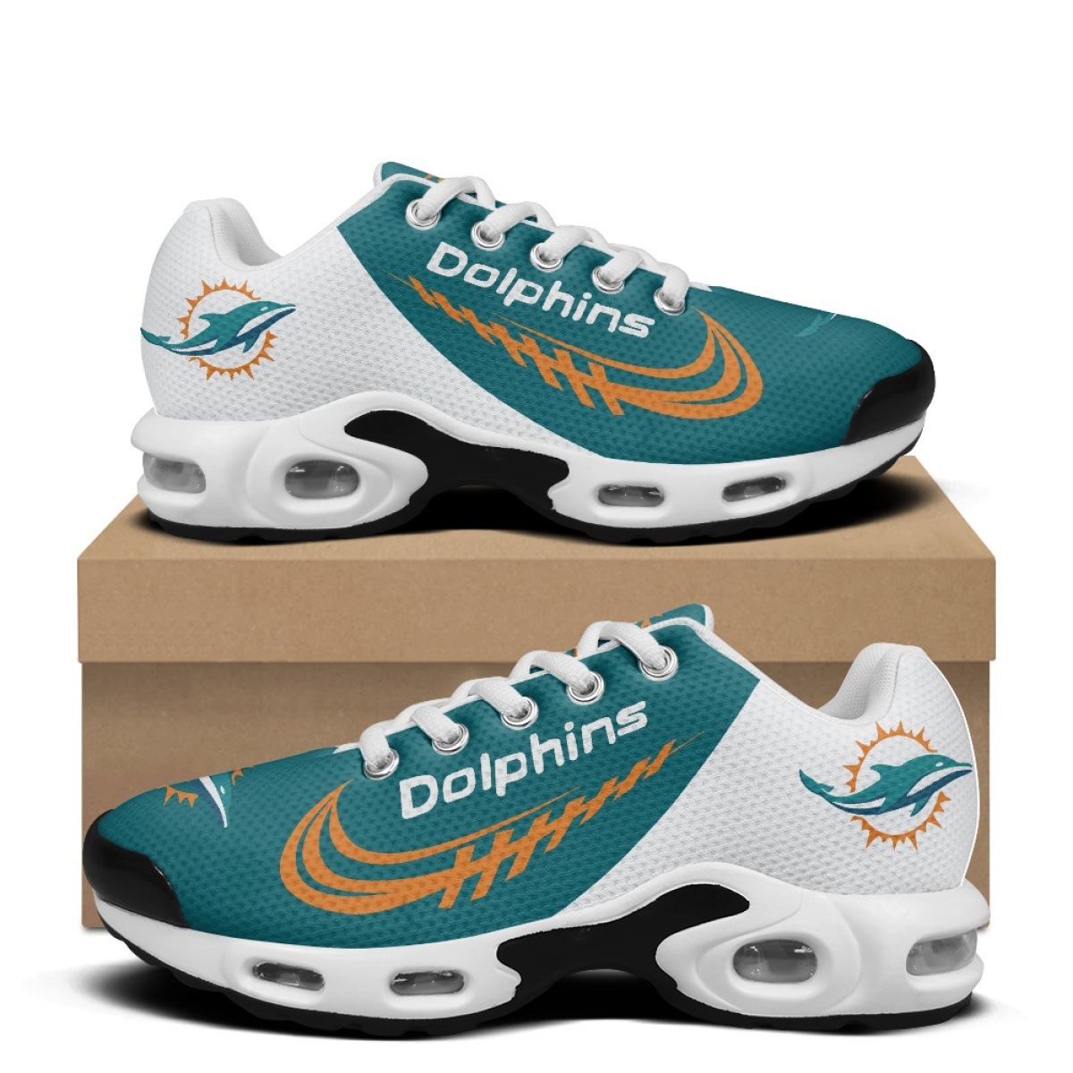 Women’s Casual Sneakers-Miami Dolphins - fitnfan