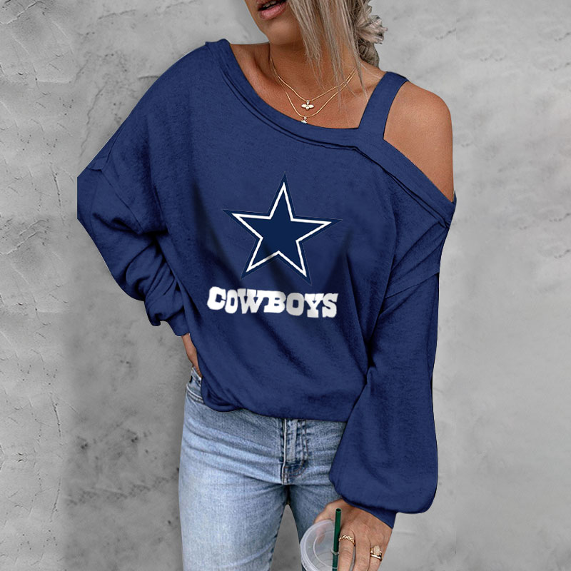 ASYMMETRICAL NECK SHIFT Casual LONG SLEEVE TOP - fitnfan