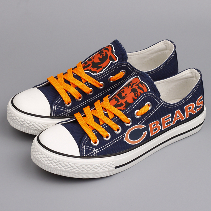 Casual printed low-top canvas shoes unisex-Chicago Bears - fitnfan
