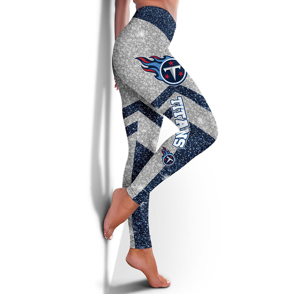 Casual fashion contrast printed Leggings-Tennessee Titans - fitnfan