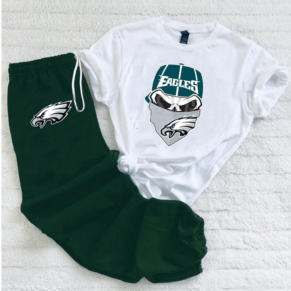 Casual loose fashion printed suit-Philadelphia Eagles - fitnfan