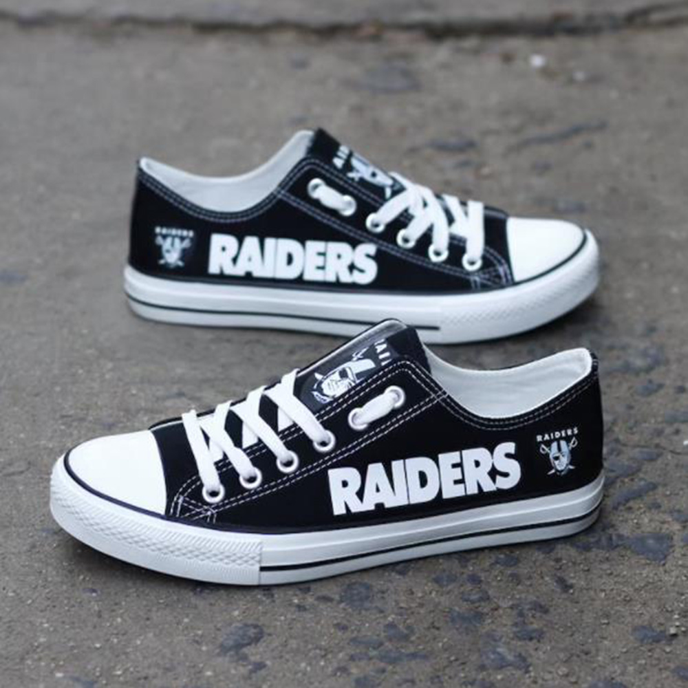 Casual printed low-top canvas shoes unisex-Las Vegas Raiders - fitnfan