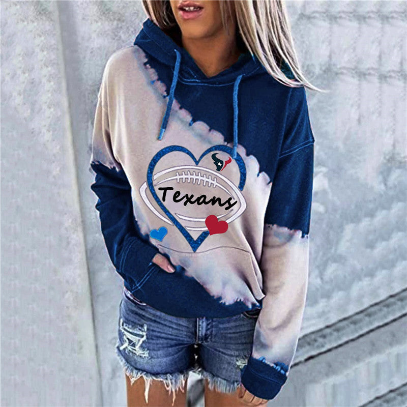 Houston TexansFashion Printed Patchwork Hoodie-Houston Texans - fitnfan