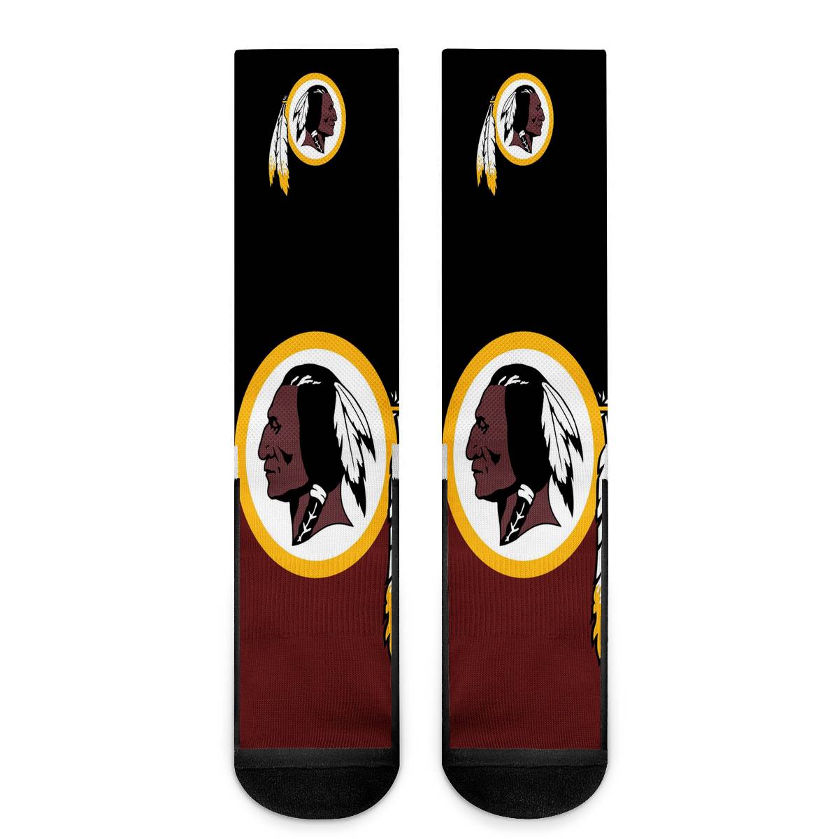 Washington Redskins For Bare Feet Crew Socks-Washington Commanders - fitnfan