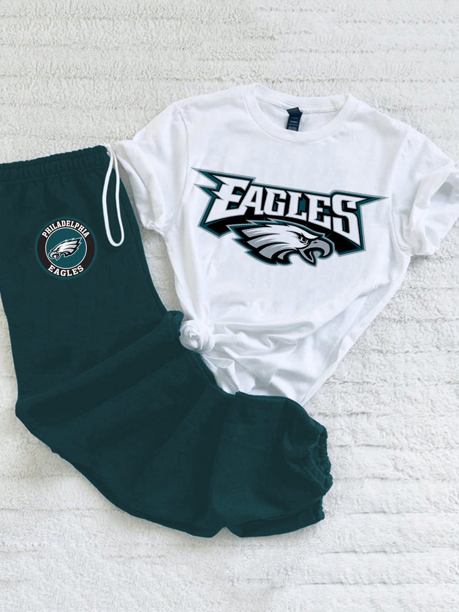 New Fashion Print Pants Two Piece Set-Philadelphia Eagles - fitnfan