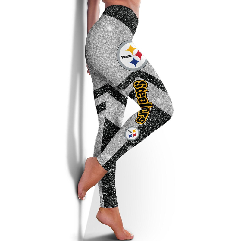 Casual fashion contrast printed Leggings-Pittsburgh Steelers - fitnfan