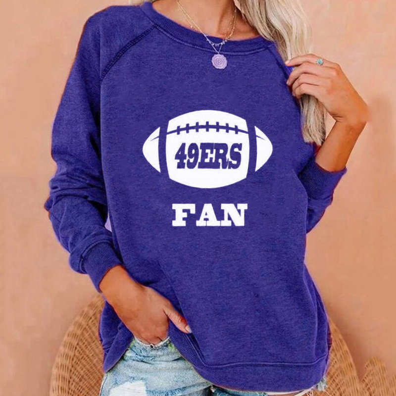 Fashion Temperament Printed Raglan Sleeve-San Francisco 49ers - fitnfan