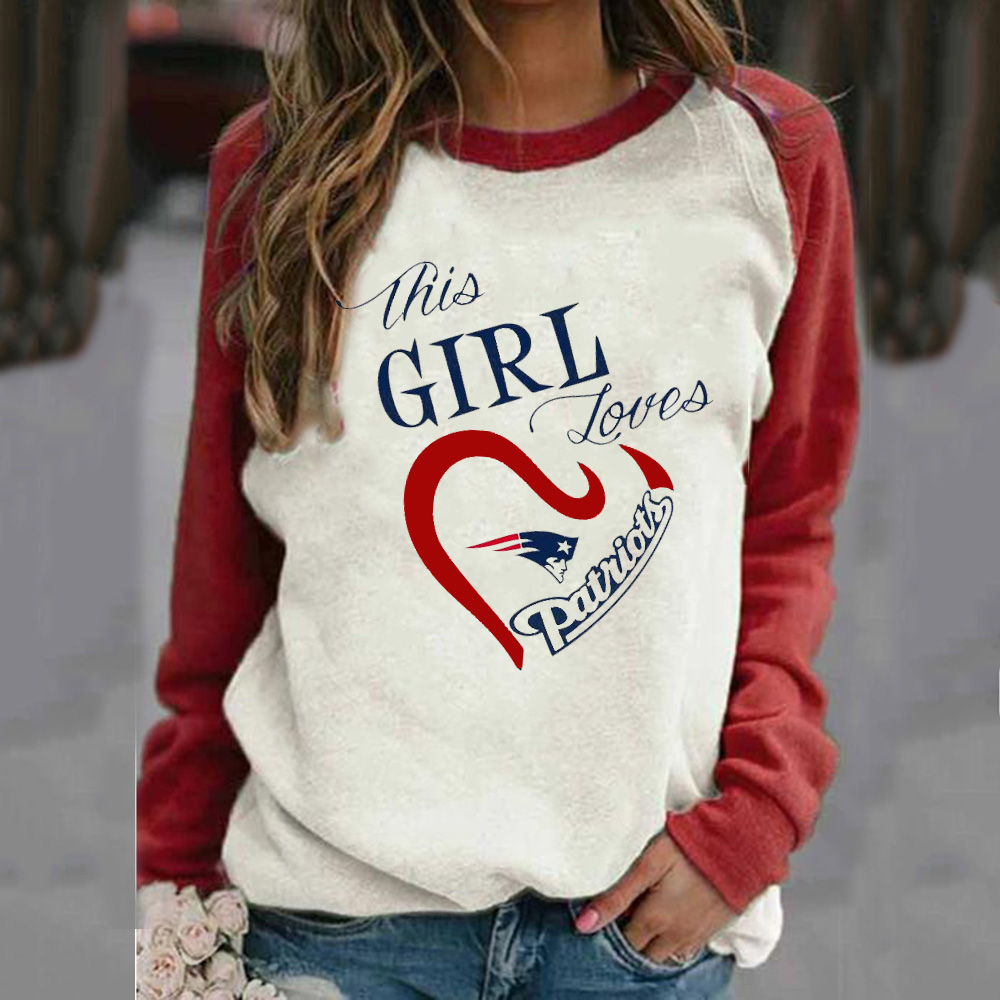 loose stitched printed Unisex Pullover-New England Patriots - fitnfan