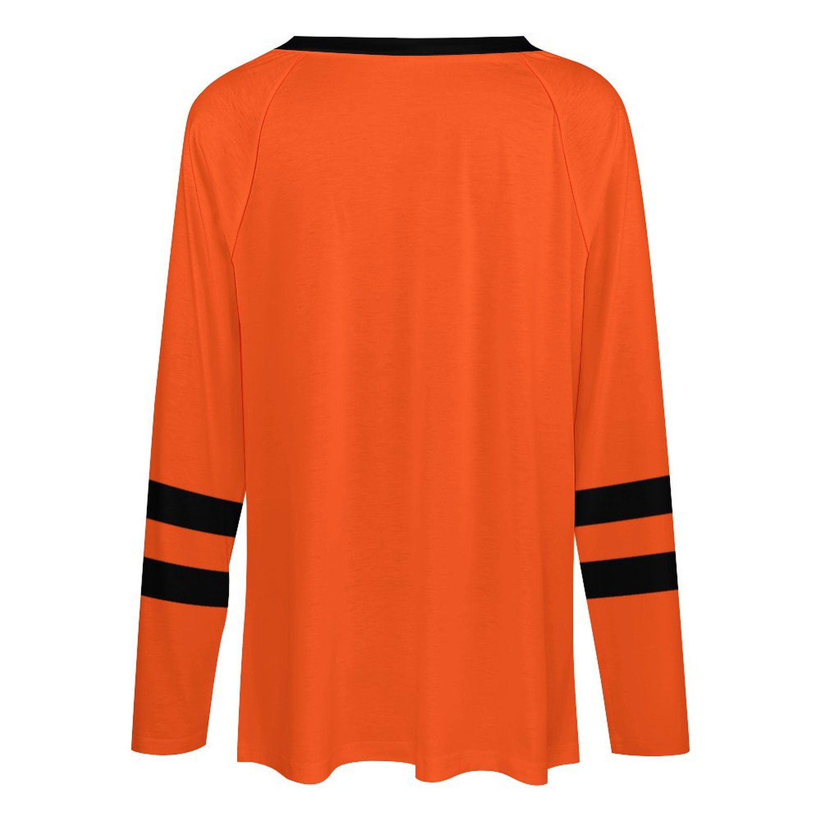 Cincinnati Bengals Women's V-neck Double-layered Long-sleeved Loose T-shirt-Cincinnati Bengals - fitnfan