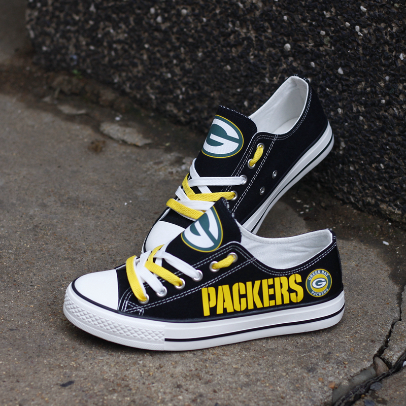 Casual printing couple's canvas shoes-Green Bay Packers - fitnfan