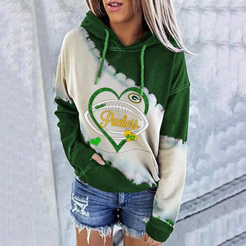 Casual splicing long sleeve Pullover-Green Bay Packers - fitnfan
