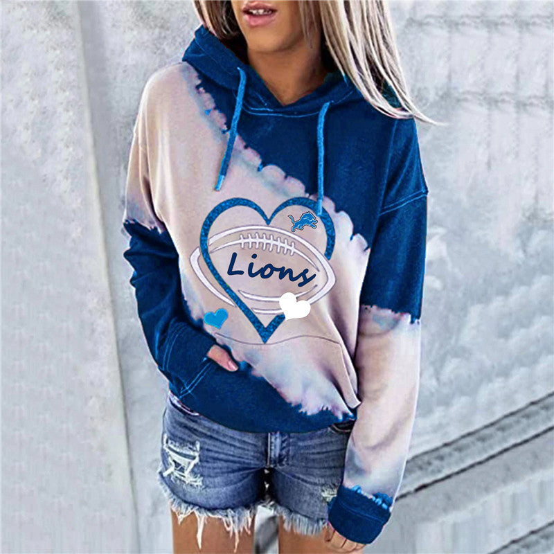 NewFashion Printed Patchwork Hoodie-Detroit Lions - fitnfan