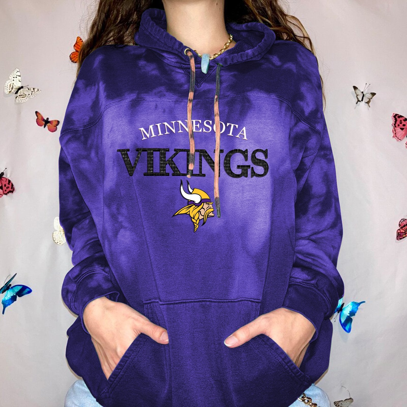 New Women Printed  Hoodie-Minnesota Vikings - fitnfan