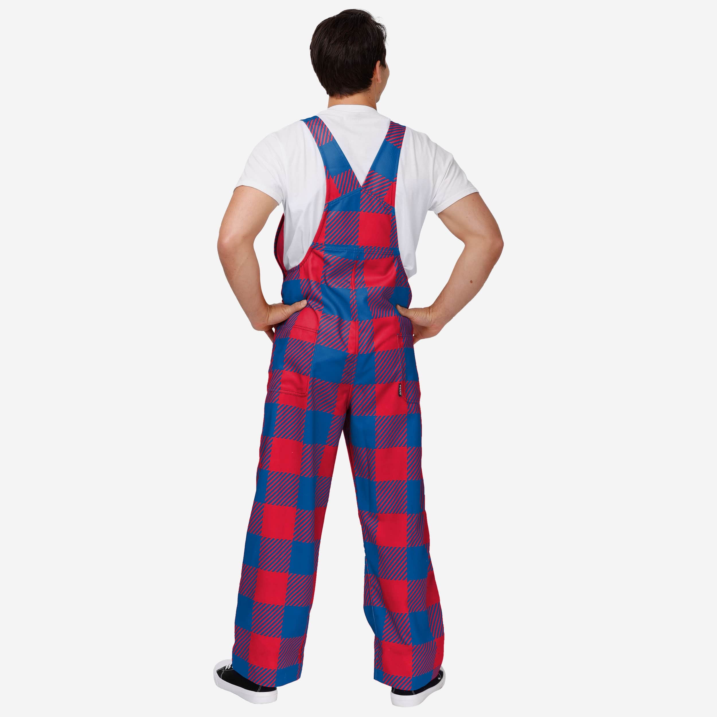 New Mens Plaid Bib Overalls-Buffalo Bills - fitnfan