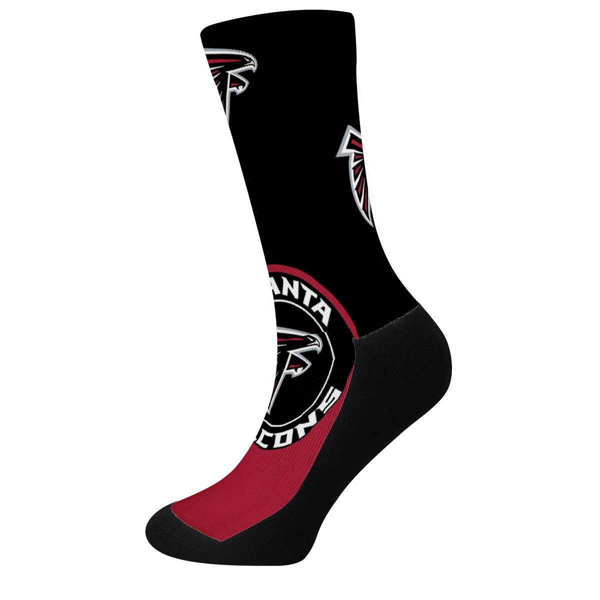 Atlanta Falcons For Bare Feet Crew Socks-Atlanta Falcons - fitnfan