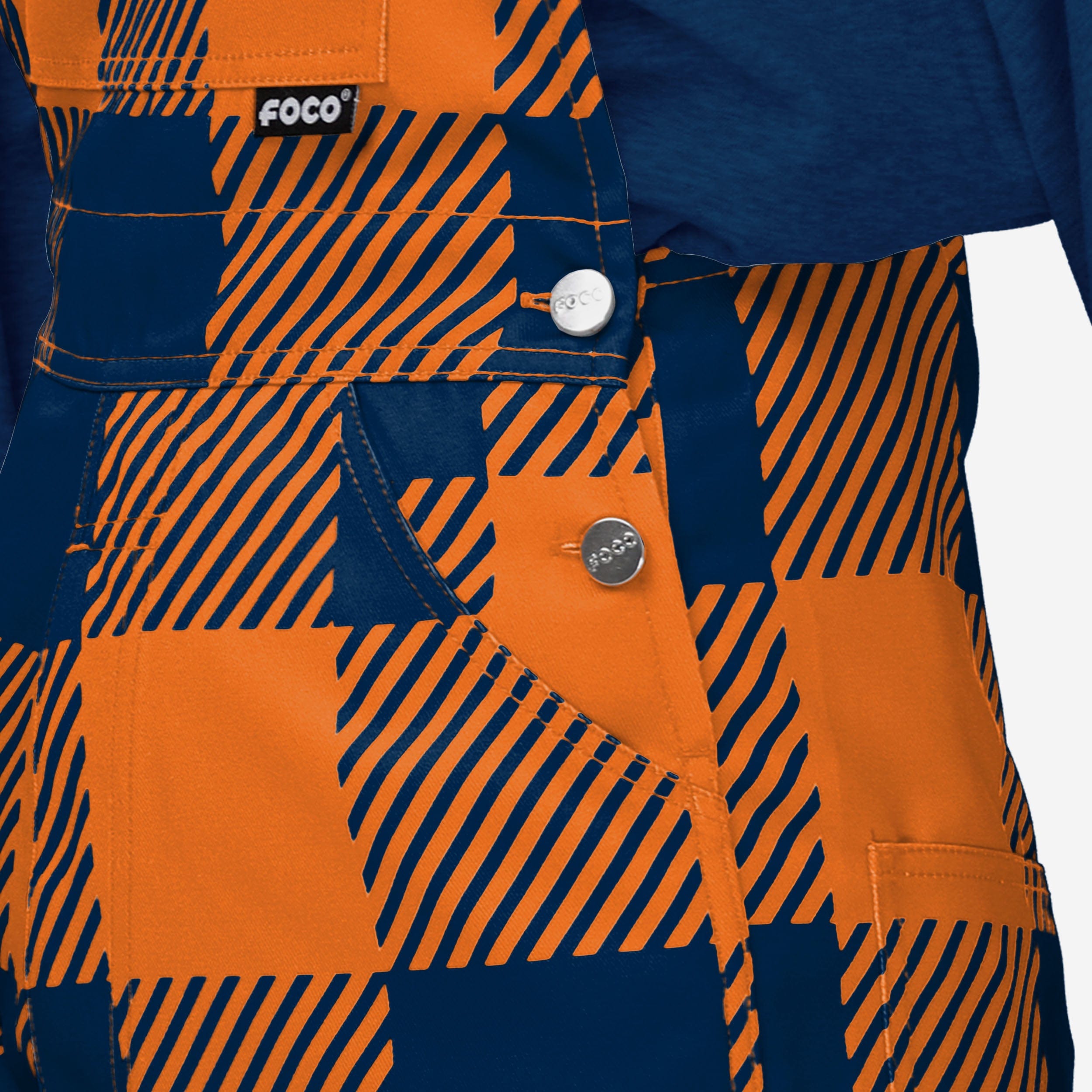 Chicago Bears Womens Plaid Bib Overalls-Chicago Bears - fitnfan