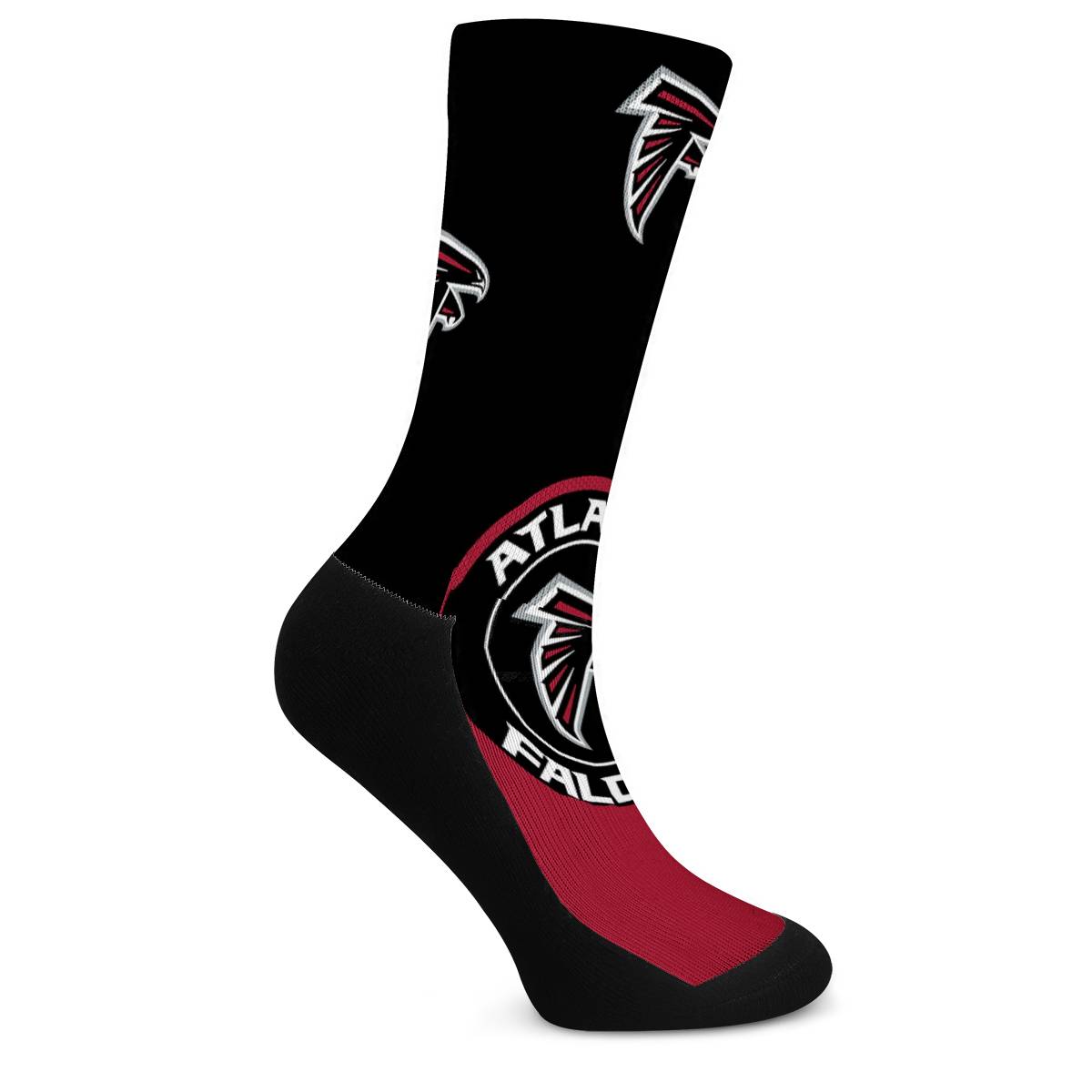 Atlanta Falcons For Bare Feet Crew Socks-Atlanta Falcons - fitnfan
