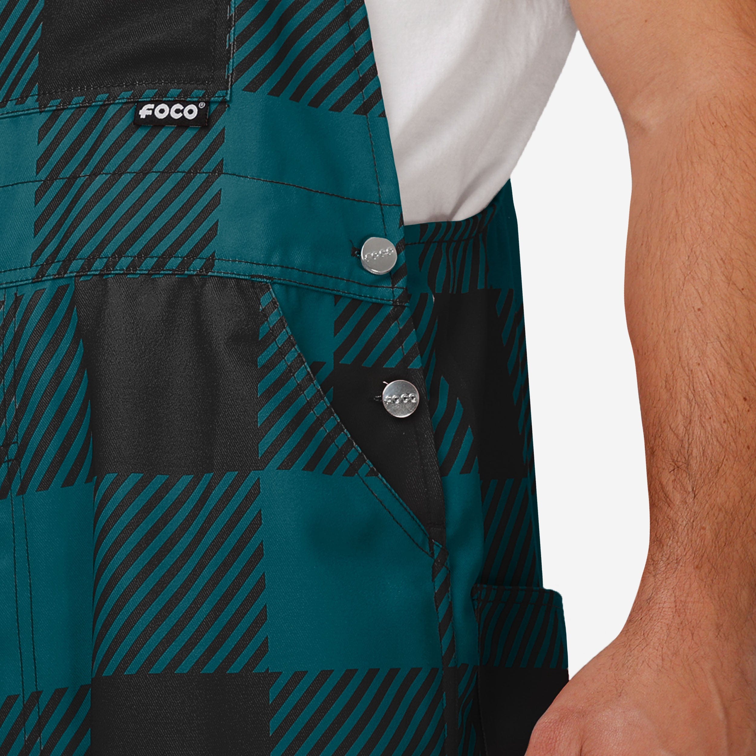 New Mens Plaid Bib Overalls-Philadelphia Eagles - fitnfan