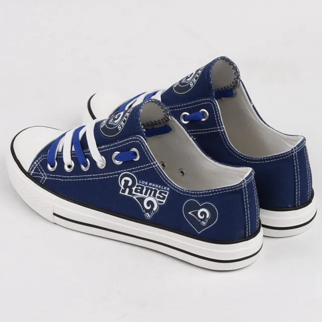 Casual printing couple's canvas shoes-Los Angeles Rams - fitnfan