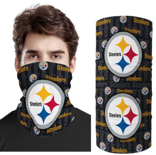 3D Magic Scarf Digital Printing Printing Face Mask Flower Sunscreen Variety Sports Mask Magic Turban-Pittsburgh Steelers - fitnfan