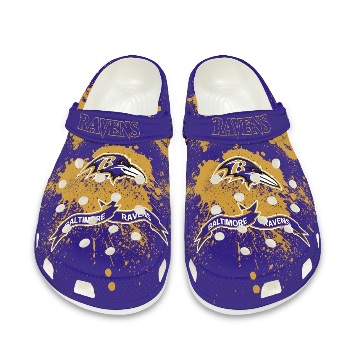 Crocs/beach shoes-Baltimore Ravens - fitnfan