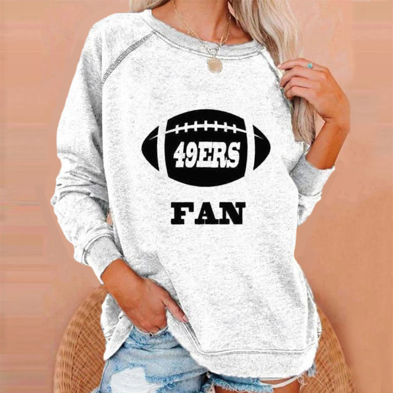 Fashion Temperament Printed Raglan Sleeve-San Francisco 49ers - fitnfan