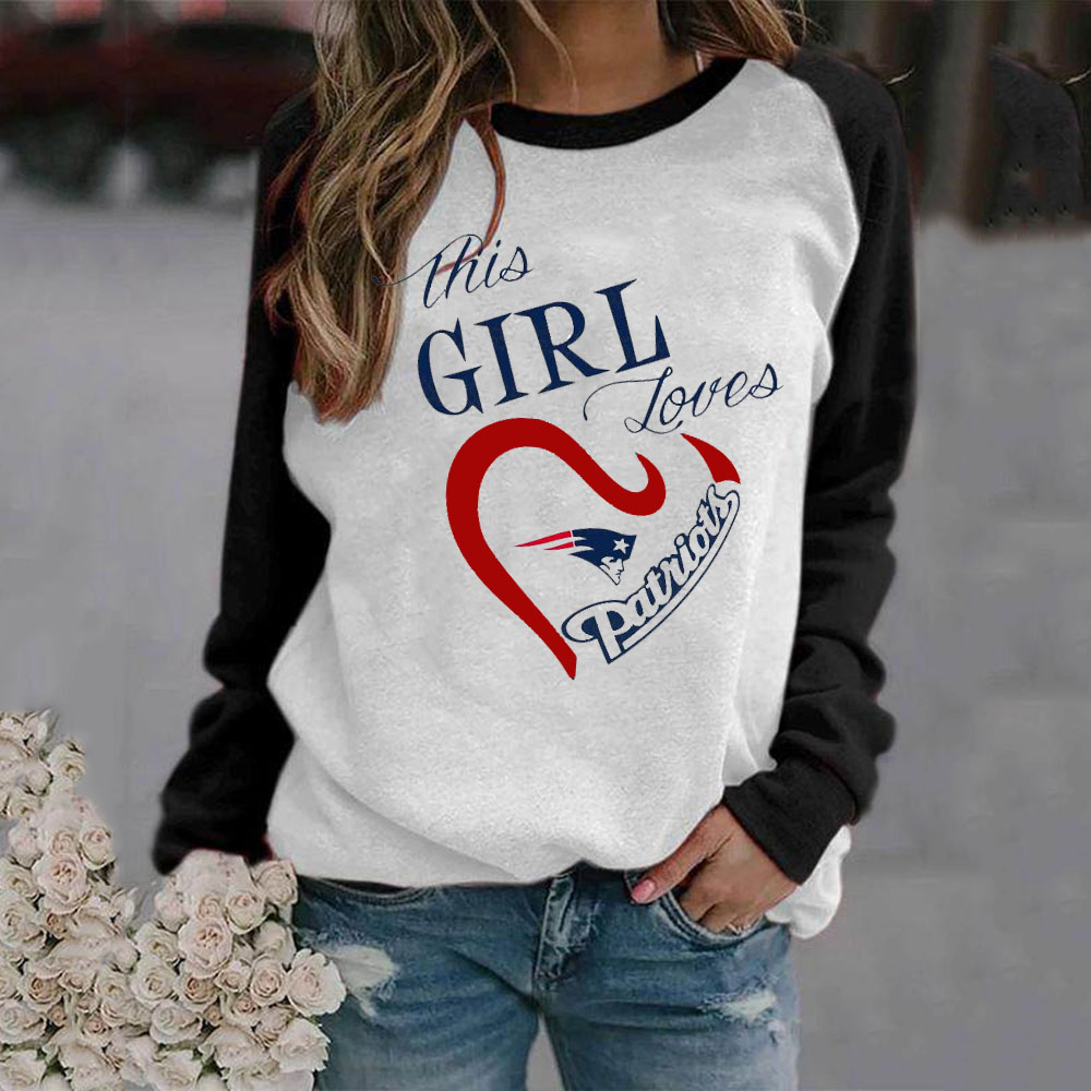 loose stitched printed Unisex Pullover-New England Patriots - fitnfan