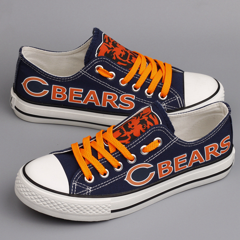 Casual printed low-top canvas shoes unisex-Chicago Bears - fitnfan