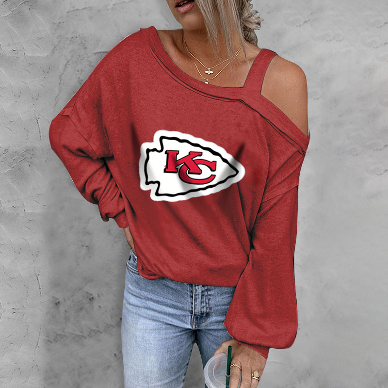 ASYMMETRICAL NECK SHIFT Casual LONG SLEEVE TOP - fitnfan