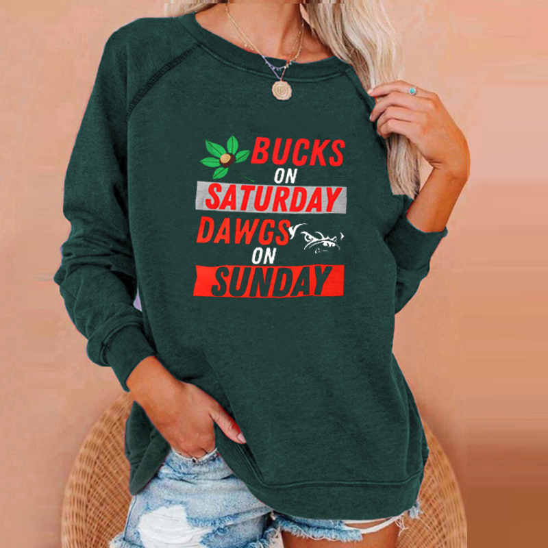Raglan sleeve Casual round neck long sleeve pullover-Cleveland Browns - fitnfan