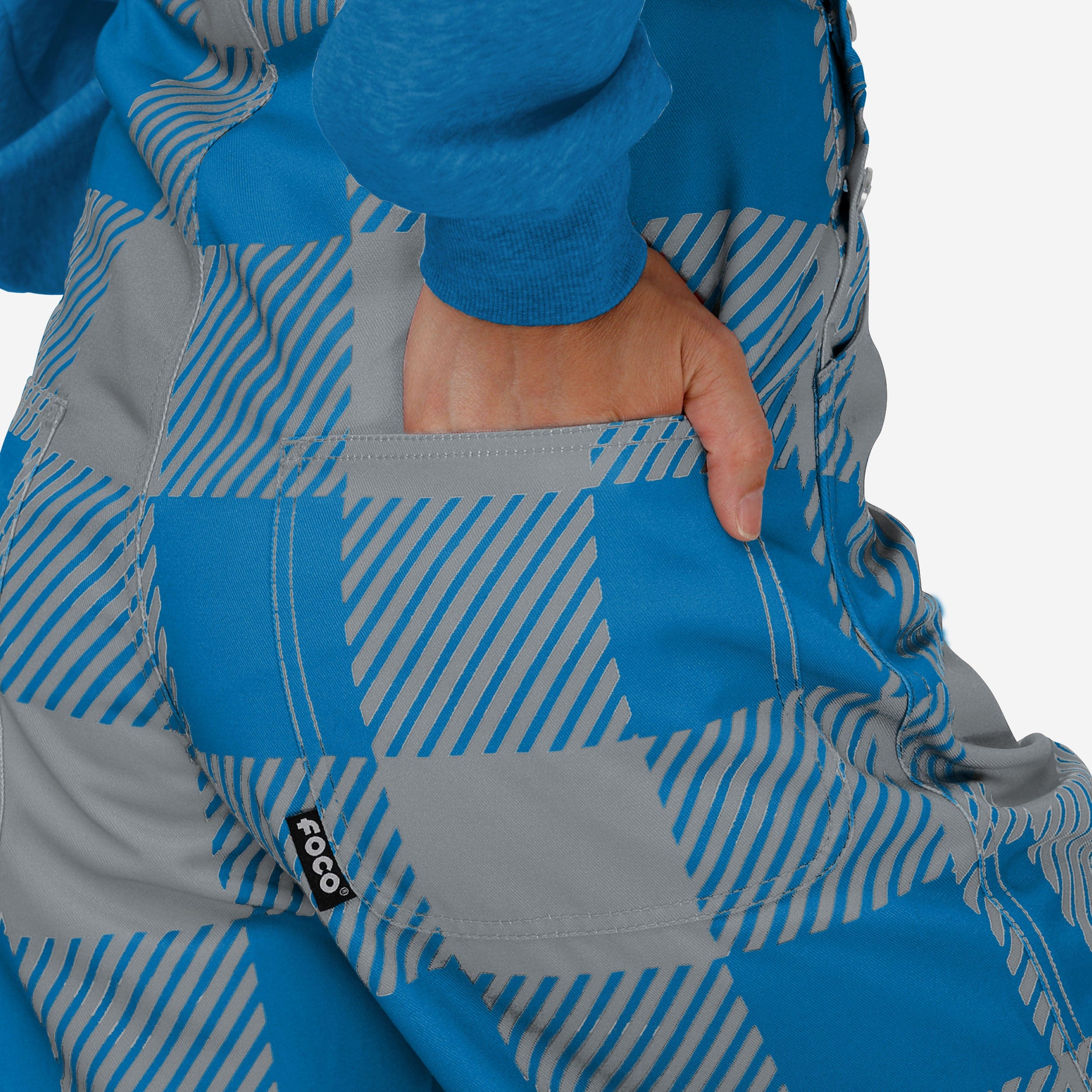 New Womens Plaid Bib Overalls-Detroit Lions - fitnfan