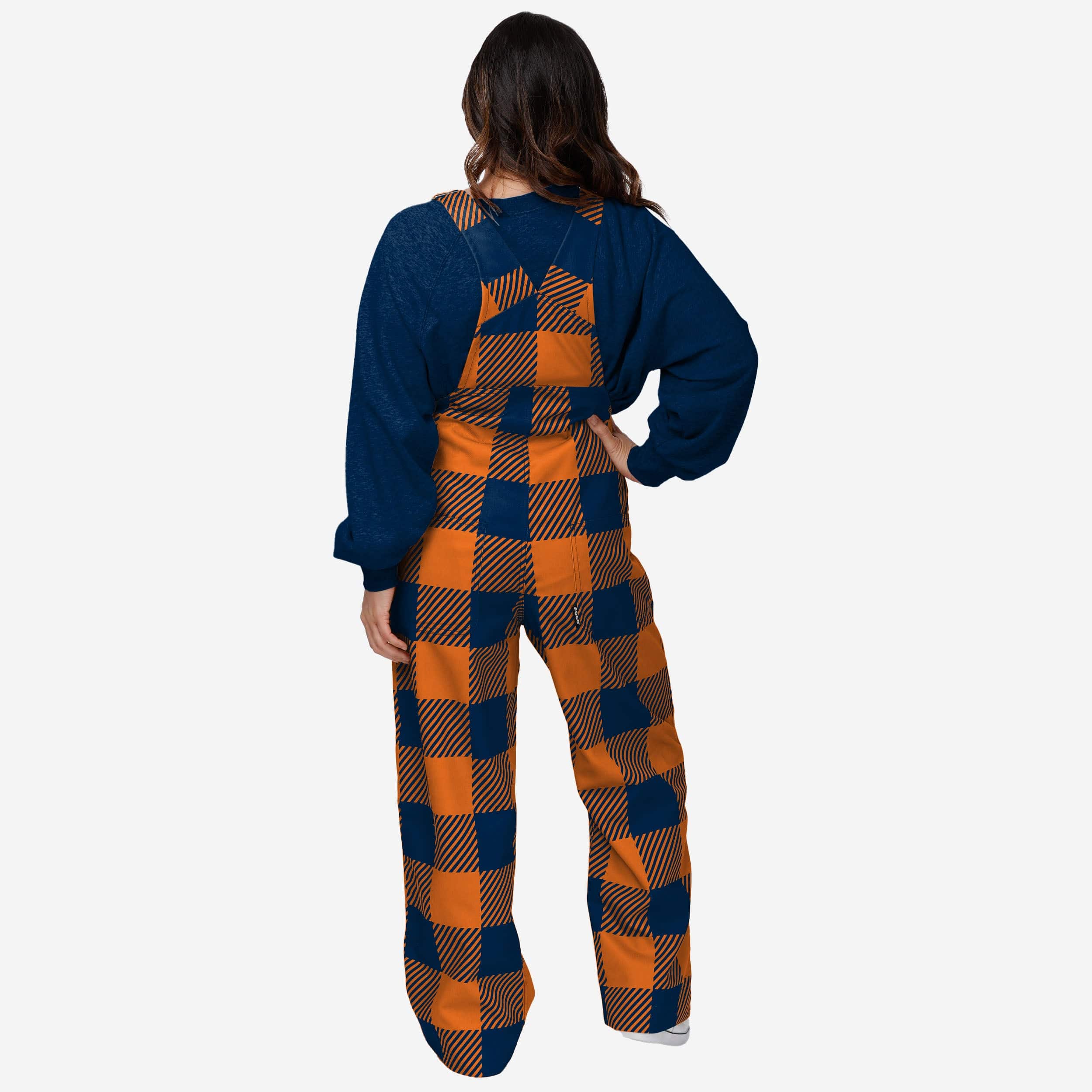 Chicago Bears Womens Plaid Bib Overalls-Chicago Bears - fitnfan