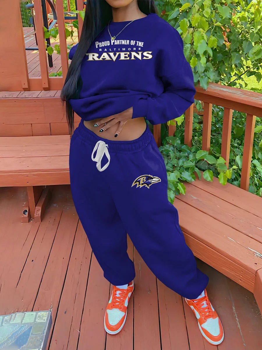 Baltimore Ravens Sportswear Crewneck Sweatshirt Suit-Baltimore Ravens - fitnfan
