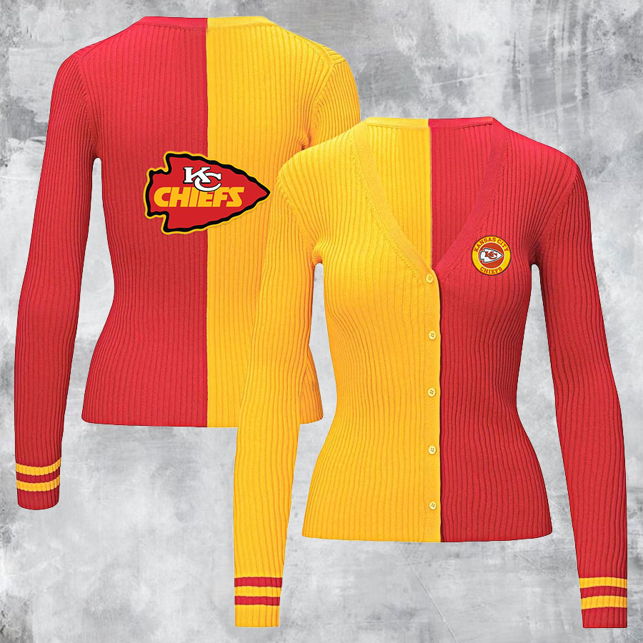 Women's Cargo Sweater - Gold/Red - fitnfan