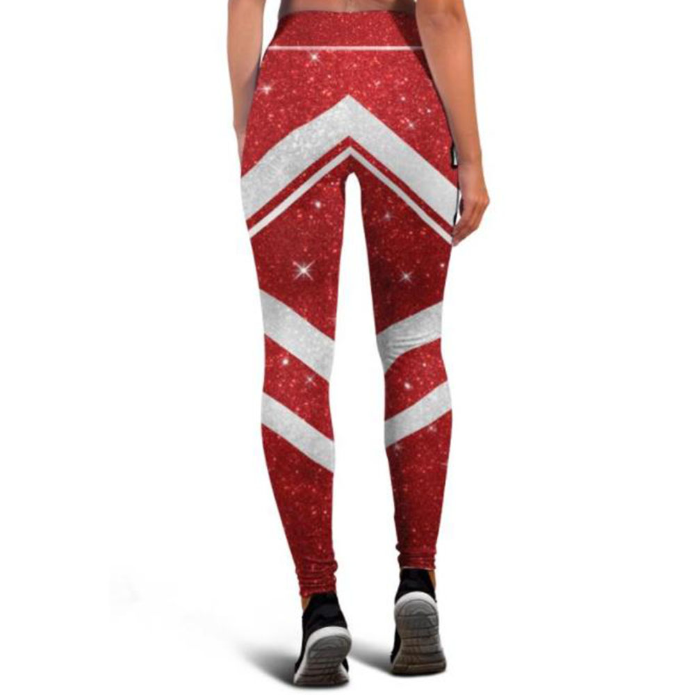 Casual fashion contrast printed Leggings - fitnfan