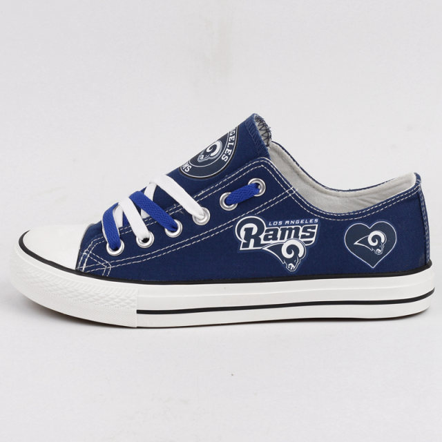 Casual printing couple's canvas shoes-Los Angeles Rams - fitnfan