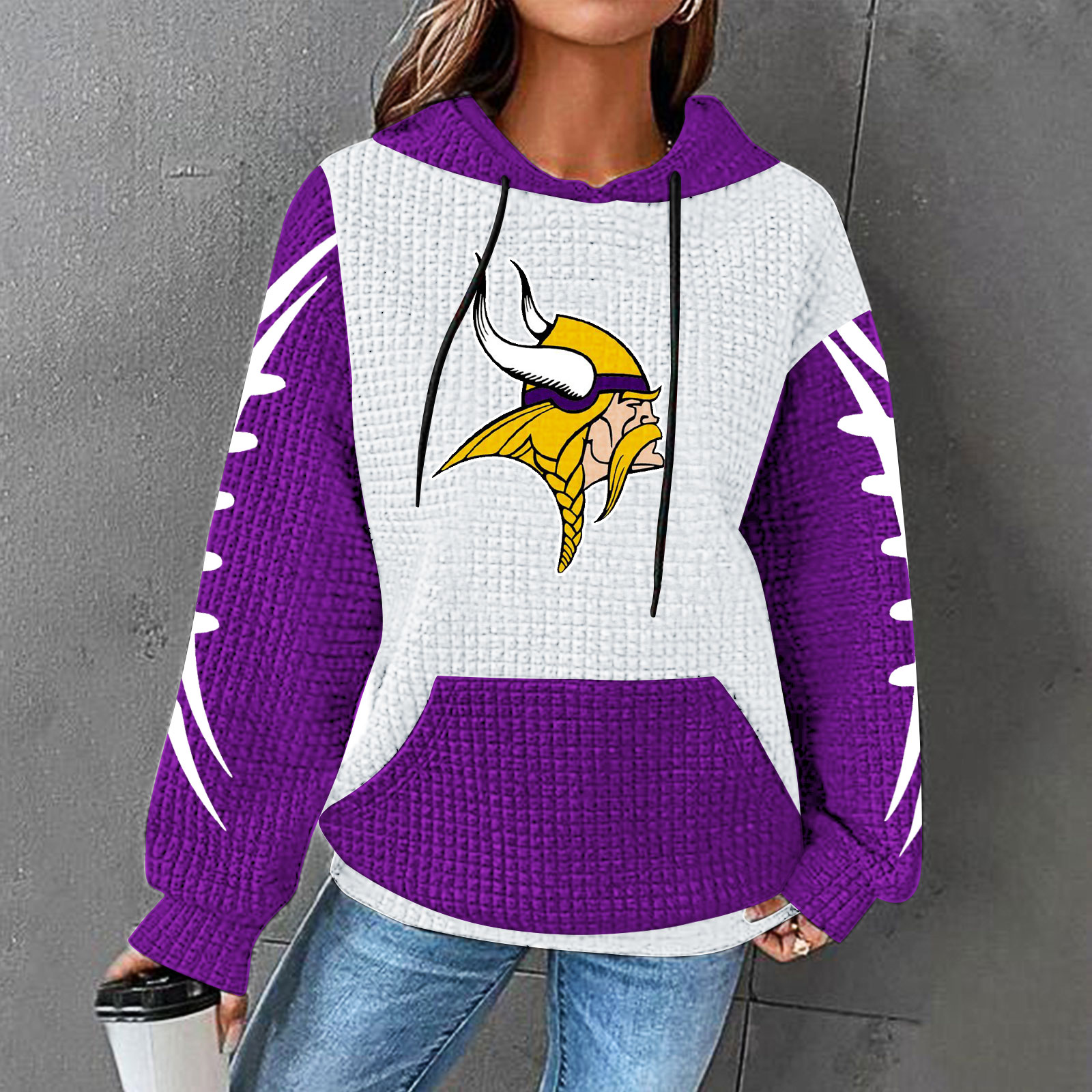 Casual printed Hoodie for men and women-Minnesota Vikings - fitnfan