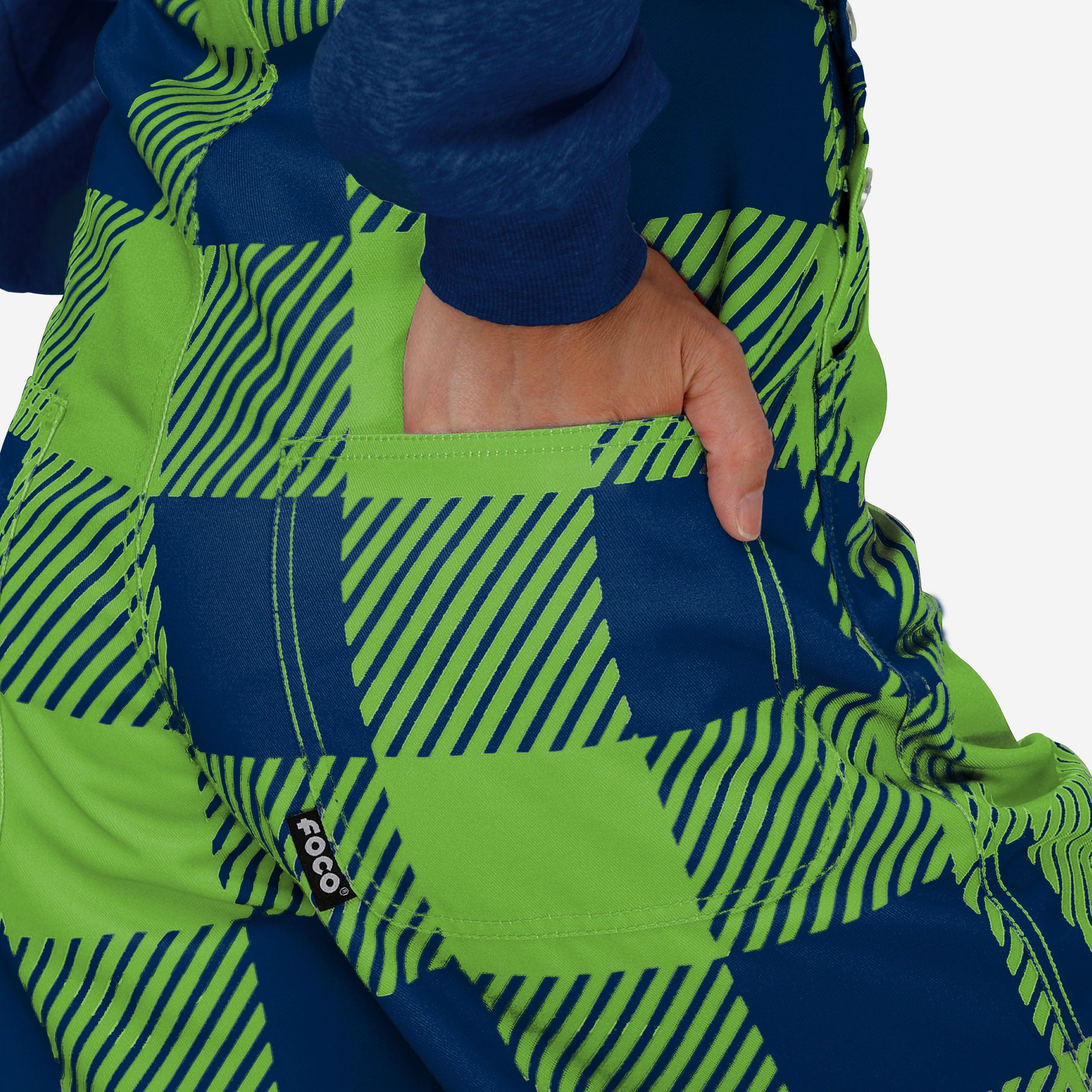 Seattle Seahawks Womens Plaid Bib Overalls-Seattle Seahawks - fitnfan