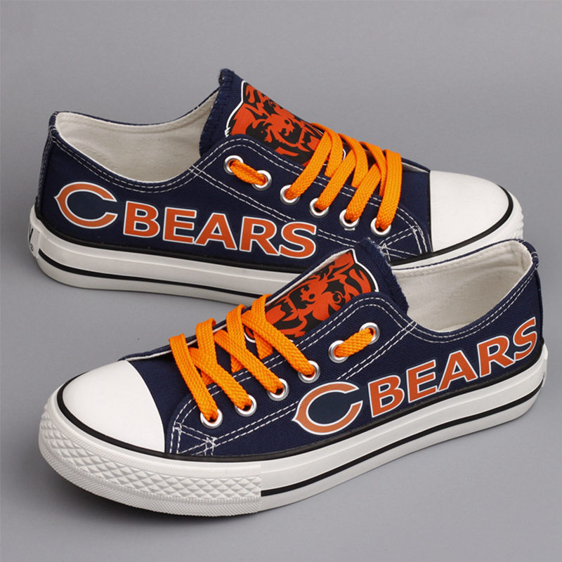 Casual printed low-top canvas shoes unisex-Chicago Bears - fitnfan