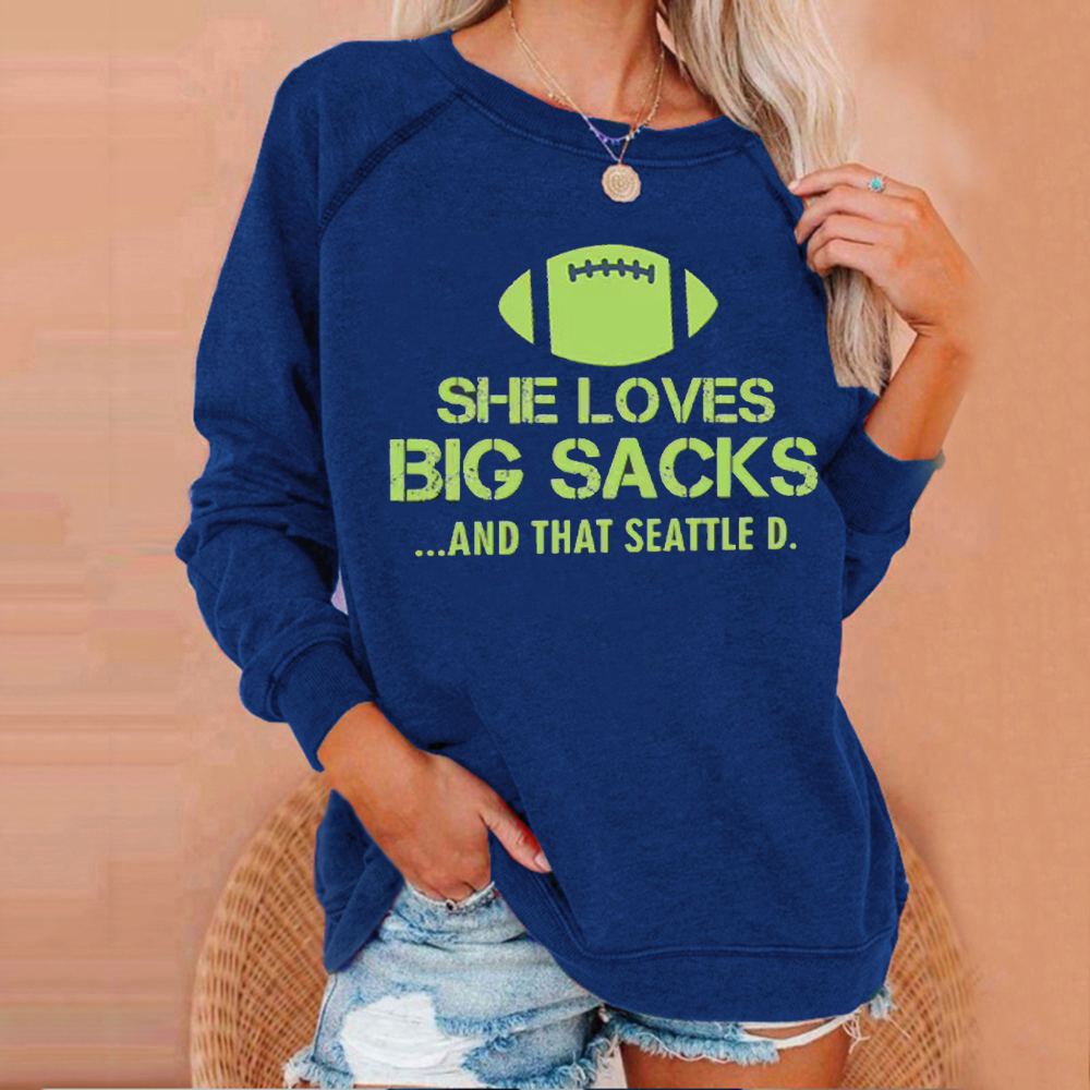 fashion loose Casual sports printed Pullover-Seattle Seahawks - fitnfan