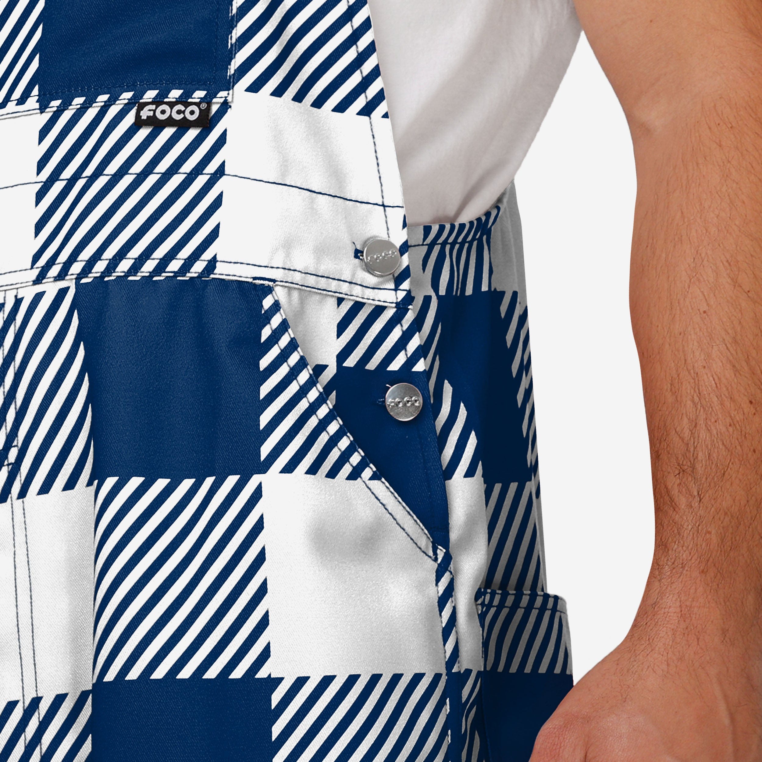 New Mens Plaid Bib Overalls-Dallas Cowboys - fitnfan